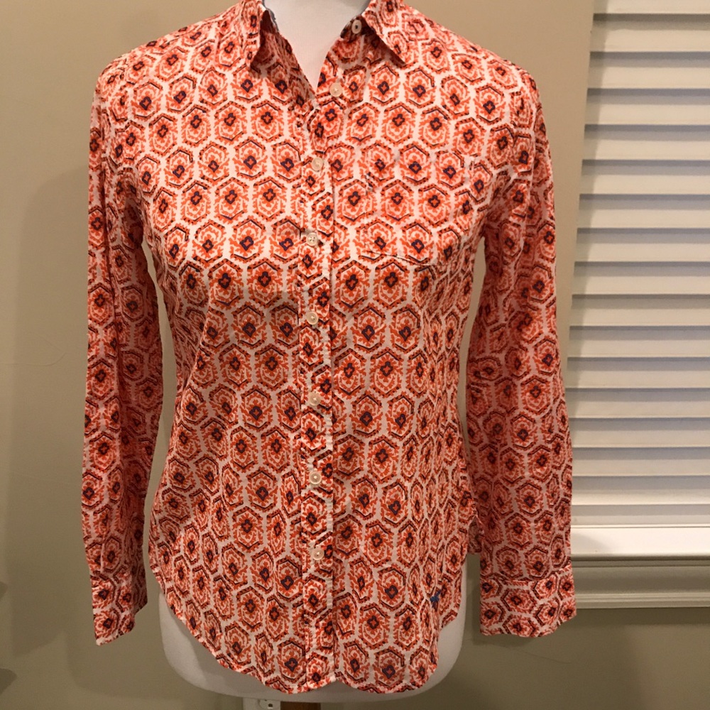 Talbots cute patterned blouse
